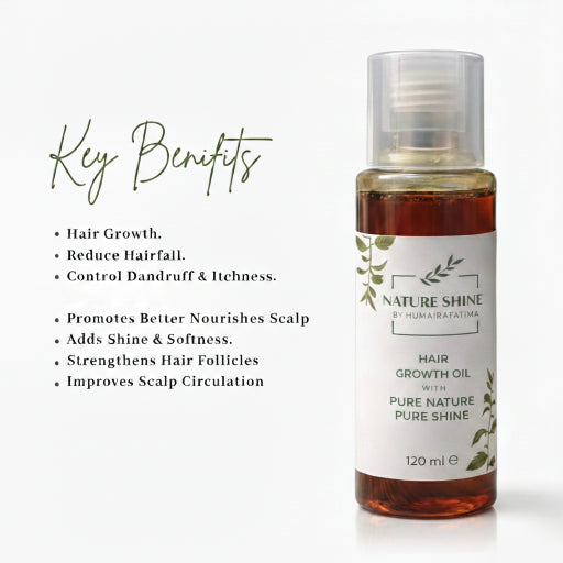 Nature Shine Hair Oil – Powerful Herbal Formula for Stronger, Longer & Healthier Hair (120 ml)
